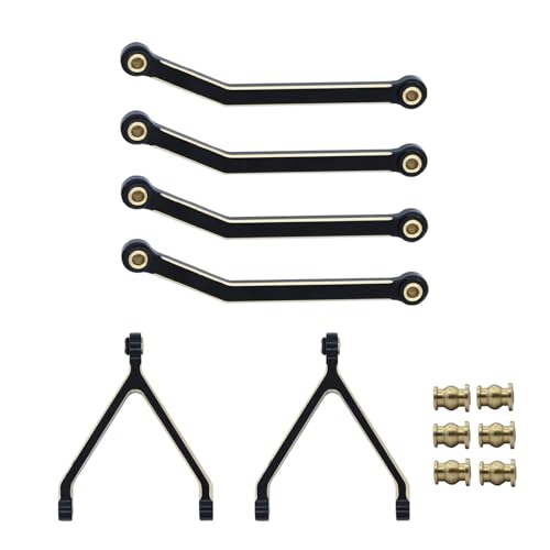 ZIBOXI Blsck High Clearance Chassis Links Set Passend for FMS FCX 24 1/24 RC Crawler FCX24 Upgrade Zubehör Teile von ZIBOXI