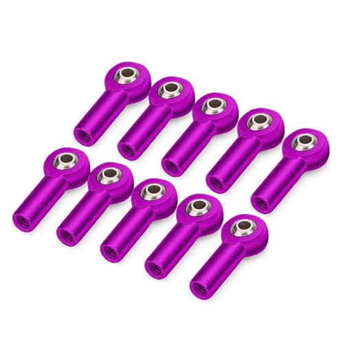 ZIBOXI CW M3 M4 Link Spurstangenkopf Kugelgelenkenden Axial SCX10 II D90 D110 Passend for Tamiya CC01 1/10 RC Auto Boot Auto Flugzeug DIY Teile(M3 purple 10PCS) von ZIBOXI