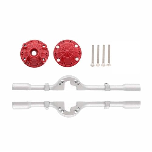 ZIBOXI DIY Getriebe Hinterachsgehäuse mit Antriebswelle passend for WPL D12 C14 C24 C24-1 B14 B24 B36 Mini Truck Upgrade Teile(Axle Housing Silver) von ZIBOXI