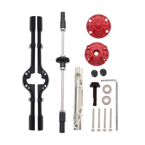 ZIBOXI DIY Getriebe Hinterachsgehäuse mit Antriebswelle passend for WPL D12 C14 C24 C24-1 B14 B24 B36 Mini Truck Upgrade Teile(with driveshaft B) von ZIBOXI