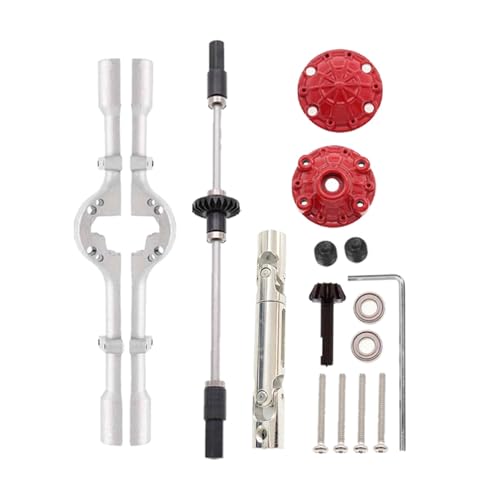 ZIBOXI DIY Getriebe Hinterachsgehäuse mit Antriebswelle passend for WPL D12 C14 C24 C24-1 B14 B24 B36 Mini Truck Upgrade Teile(with driveshaft S) von ZIBOXI