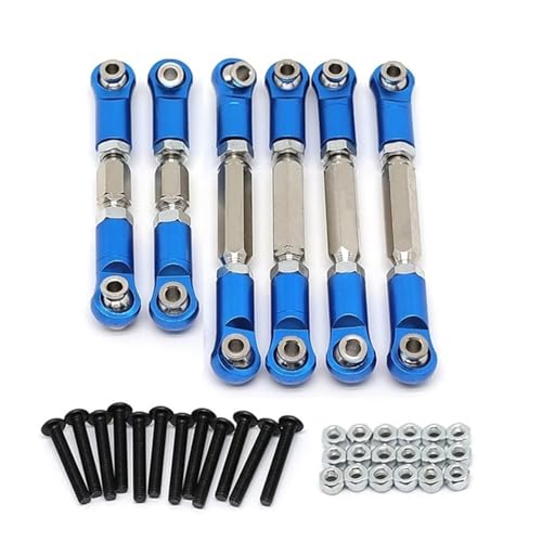 ZIBOXI Einstellbare Spurstangen Spannschlösser Toe Links Linkage Set 1/10 Fit for Arrma Senton Granit 4X4 MEGA 550 Upgrade Teile(Blue) von ZIBOXI