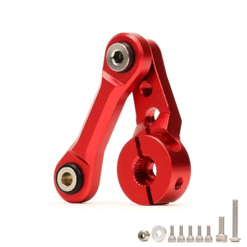 ZIBOXI Feste Link Lenkung 25T Servo Arm AR340061 AR330230 RC Autos 1/7 1/8 Fit for Arrma Typhon Infraction Limitless Mojave(Red) von ZIBOXI