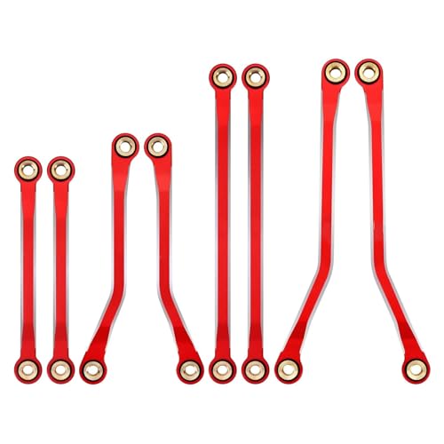 ZIBOXI High Clearance Links Set for 1/18 RC Crawler TRX4M Upgrade Teile (4M-37)(Red) von ZIBOXI