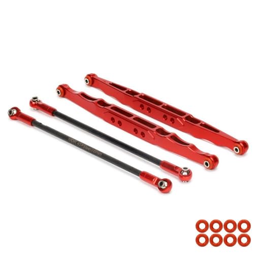 ZIBOXI Hinten Längslenker 8544 Suspension Link 8542 RC Auto 1/7 Fit for Traxxas Unlimited Desert Racer UDR 85086-4(8542 8544 Red) von ZIBOXI