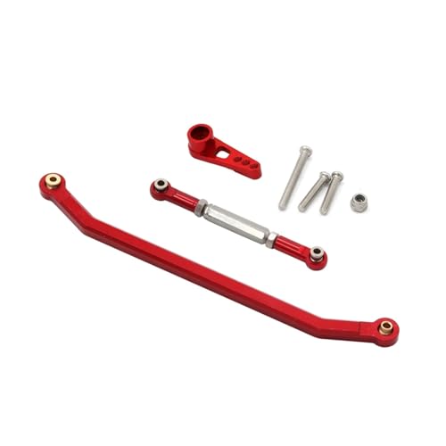 ZIBOXI Lenkung Link Rod Zugstange und Servo Arm for MN128 MN86 MN86S MN86K MN86KS MN G500 1/12 RC Crawler Auto Upgrade Teile(Red) von ZIBOXI