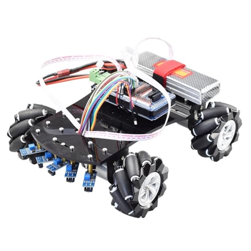 ZIBOXI Line Tracking Smart RC Mecanum Rad Roboter Auto Omnidirektional for Arduino mit 12V Encoder Motor DIY Projekt Vorbau (Size : Control kit) von ZIBOXI