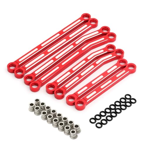 ZIBOXI Linkage Tie Link Rod Kit Erhöhte Passform for Traxxas TRX4M for Bronco for Defender 1/18 RC Crawler Automodell Upgrade-Teile(Red) von ZIBOXI