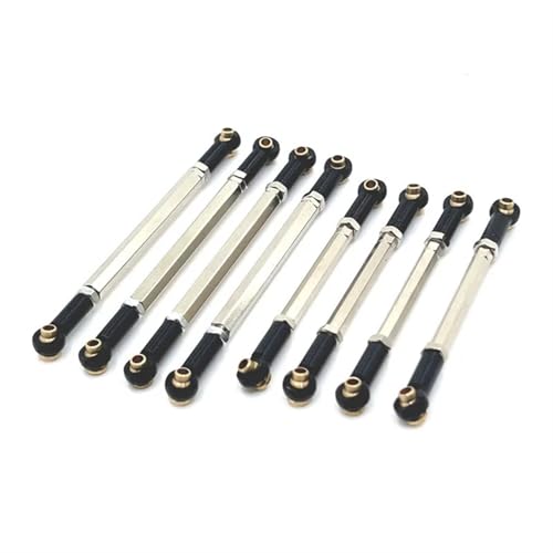 ZIBOXI MN128 MN86 MN86S MN86K MN86KS MN G500 8 stücke Link Stange Zugstange Linkage Set 1/12 RC Auto Upgrade Teile Zubehör(Black) von ZIBOXI