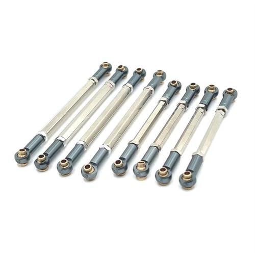 ZIBOXI MN128 MN86 MN86S MN86K MN86KS MN G500 8 stücke Link Stange Zugstange Linkage Set 1/12 RC Auto Upgrade Teile Zubehör(Gray) von ZIBOXI