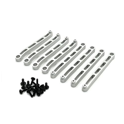 ZIBOXI MN78 Chassis Links Zugstange Spurstange Set for MN78 MN-78 MN 78 1/12 RC Auto Upgrades Teile Zubehör(Silver) von ZIBOXI