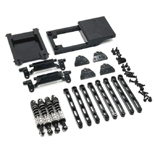 ZIBOXI MN78 Stoßdämpfer Verbindungsstange Servohalterung Strahl Dämpferturm for MN78 MN-78 MN 78 1/12 RC Auto-Upgrades Teile Zubehör(Black) von ZIBOXI