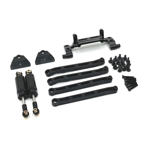 ZIBOXI MN82 LC79 MN78 Chassis Verbindungsstange Zugstange Servohalterung Ölstoßdämpfersatz 1/12 RC Auto Upgrade Teile Zubehör(Black) von ZIBOXI