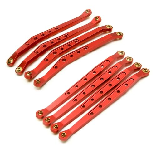 ZIBOXI Oberen Unteren Aufhängung Links Linkage Set Axial Fit for Wraith 90018 1/10 RC Crawler Auto Modell Upgrade Teile(1Set Red) von ZIBOXI