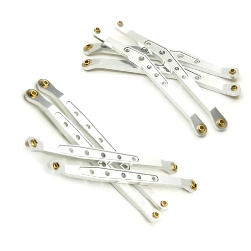 ZIBOXI Oberen Unteren Aufhängung Links Linkage Set Axial Fit for Wraith 90018 1/10 RC Crawler Auto Modell Upgrade Teile(1Set Silver) von ZIBOXI