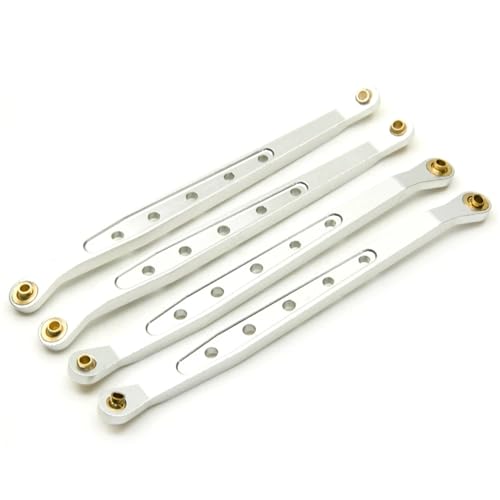 ZIBOXI Oberen Unteren Aufhängung Links Linkage Set Axial Fit for Wraith 90018 1/10 RC Crawler Auto Modell Upgrade Teile(4Pcs Silver Lower) von ZIBOXI