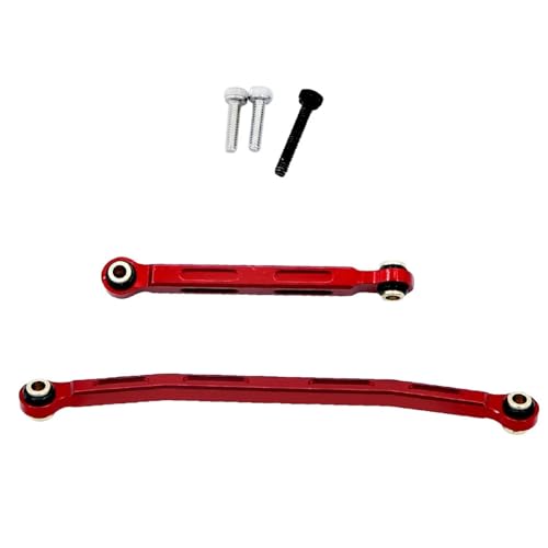 ZIBOXI Passend for FMS Rahmen Getriebe Verbindungsstange Vorderachse Hinterachse Getriebe Gegengewicht Verschiedene Getriebe for FCX24 1/24 RC Auto Nachrüst-Upgrade-Teile(Steering Rods Red) von ZIBOXI