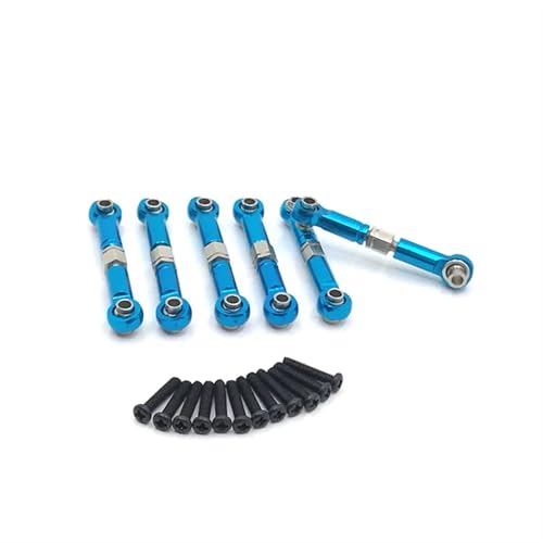 ZIBOXI Passend for HS 18301 18302 18311 18312 18321 18322 6 Stück Verbindungsstange Spurstange Gestänge 1/18 RC Auto Upgrade Teile Zubehör(Blue) von ZIBOXI