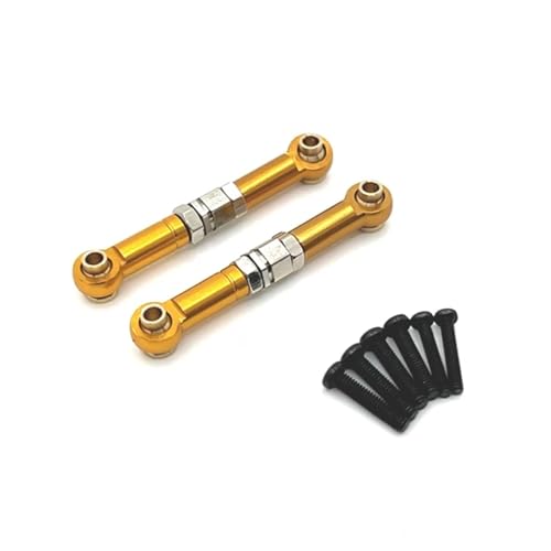 ZIBOXI Passend for MJX 14209 14210 Front Steering Rod Lenkverbindungen 1/14 RC Auto Upgrade Teile Zubehör(Yellow) von ZIBOXI