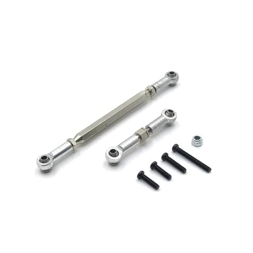 ZIBOXI Passend for WPL C14 C24 B14 B24 B16 B36 MN D90 MN99S Einstellbare Lenkstange Servostange Lenkgestänge RC Auto Upgrade Teile(MN Silver) von ZIBOXI