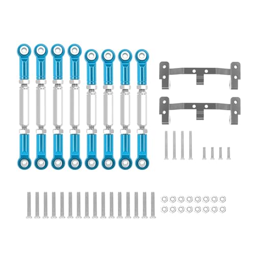 ZIBOXI Passend for WPL C14 C24 MN D90 MN99S Chassis Verbindungsstange Zugstange Gestänge und Spurstangenhalterung RC Auto Upgrades Teile Zubehör(MN Blue) von ZIBOXI