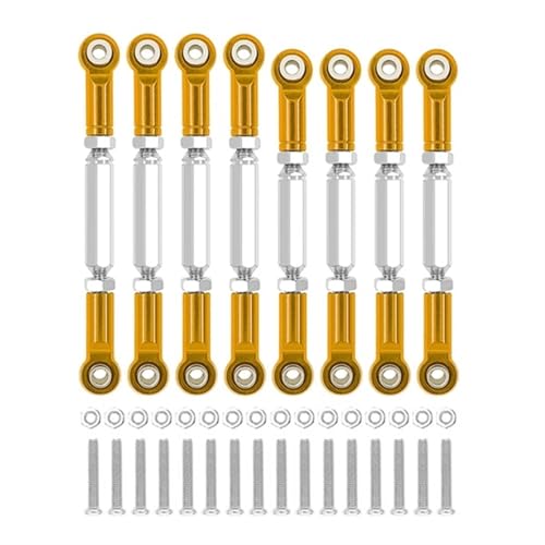 ZIBOXI Passend for WPL C14 C24 MN D90 MN99S Chassis Verbindungsstange Zugstange Spurstange RC Auto Upgrades Teile Zubehör(Yellow) von ZIBOXI