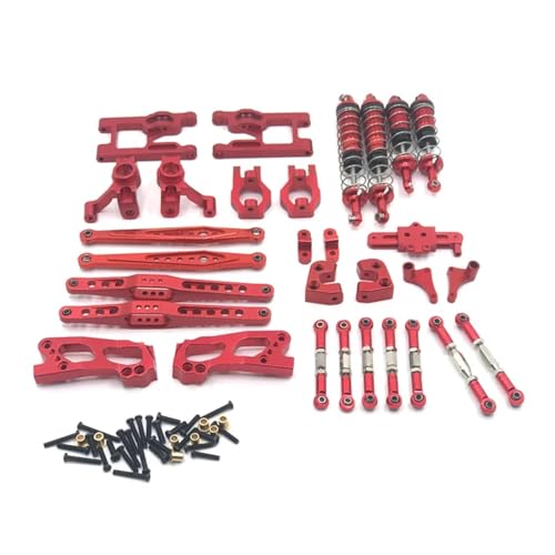 ZIBOXI Passend for Wltoys 12428 Upgrade-Teile-Kits Schwingarm-Verbindungsstange Stoßdämpfer for Wltoys 12423 12428 FY-03 1/12 RC-Autozubehör(Red) von ZIBOXI