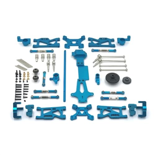 ZIBOXI Passend for Wltoys 144001 144002 144010 104007 124017 124019 Upgrade-Teile-Kits Antriebswelle Verbindungsstange Schwingarm-Set RC-Autozubehör(Blue) von ZIBOXI