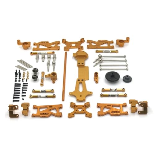 ZIBOXI Passend for Wltoys 144001 144002 144010 104007 124017 124019 Upgrade-Teile-Kits Antriebswelle Verbindungsstange Schwingarm-Set RC-Autozubehör(Yellow) von ZIBOXI