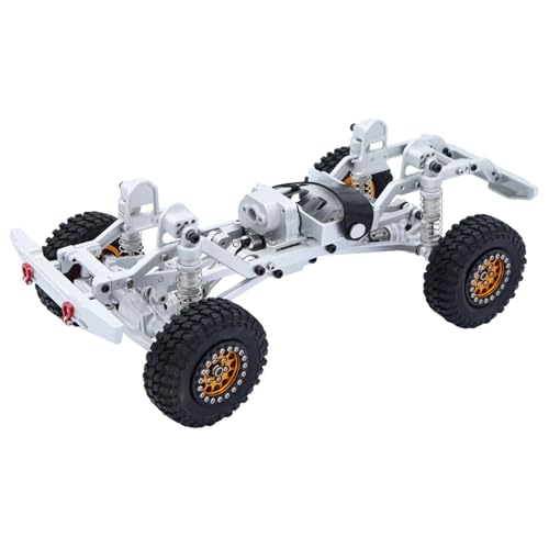 ZIBOXI RC Auto Chassis Rahmen Mit Vorne Mitte Hinterachsen Getriebe DIY for TRX4M 1/18 RC Crawler Auto Upgrade Teile(Silver) von ZIBOXI