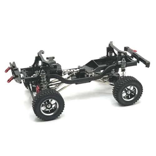 ZIBOXI RC Auto Chassis Rahmen Set mit Achse Stoßdämpfer Antriebswelle for MN MN128 MN86 G500 1/12 RC Auto Teile(Black) von ZIBOXI