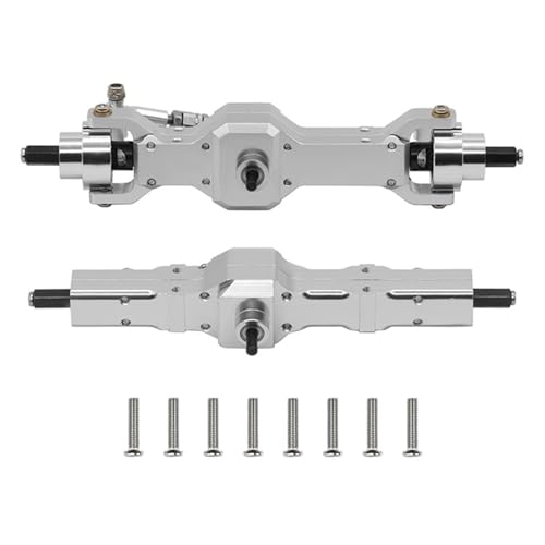 ZIBOXI RC Auto Vorder- und Hinterachse Montagesatz passend for WPL C14 C24 B14 B24 B16 B36 for Feiyu RC Auto Update Teile(Silver) von ZIBOXI