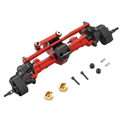 ZIBOXI RC Auto Vorder- und Hinterachse for Axial 1/24 SCX24 90081 C10 AXl00002 Fernbedienung Auto Verbesserte Teil(Red Front) von ZIBOXI