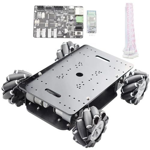 ZIBOXI STM32 5KG Last Doppel Chassis Mecanum Rad Roboter Auto Chassis Kit mit 4 stücke 12V Encoder Motor for Arduino Raspberry Pi DIY Vorbau (Size : Bluetooth Control) von ZIBOXI