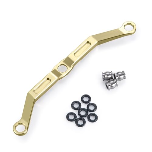 ZIBOXI Schwarze Beschichtung Lenkgestänge Diff-Abdeckung Erhöhter Verbindungsstangensatz TRX-4M Passend for Bronco for Defender 1/18 RC Auto(Steering Linkage-01) von ZIBOXI