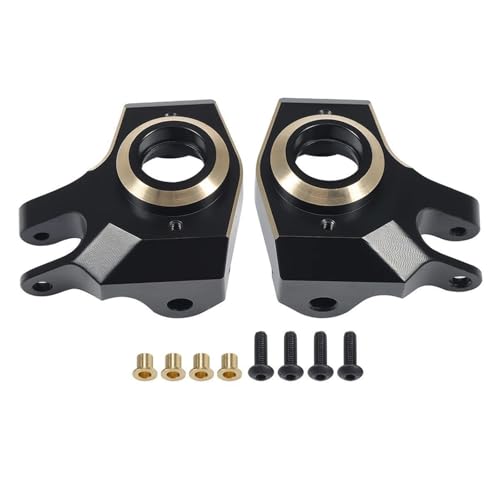 ZIBOXI Schwarze Gewichte AR44 Achsen-Diff-Abdeckung, Achsschenkel, C-Naben, Verbindungshalterungen, Batteriefach for Axial SCX10 II 90046 90047 Chassis(Steering Knuckles) von ZIBOXI