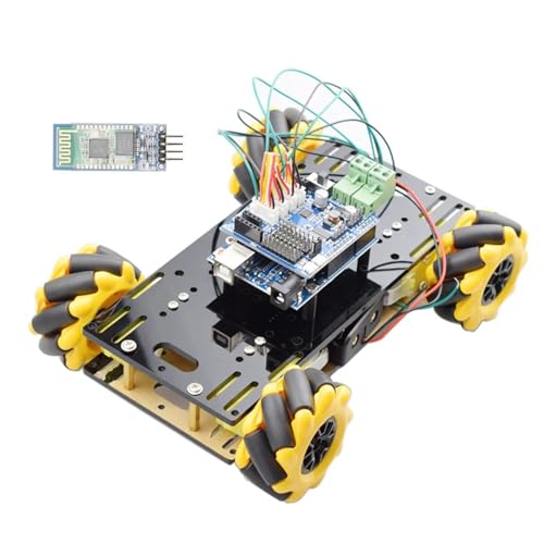 ZIBOXI Stil Mini RC Mecanum Rad Omni Roboter Auto Chassis Kit mit TT Motor for Arduino Raspberry Pi Mixly Scratch Programm Stem Spielzeug (Size : APP ccontrol) von ZIBOXI