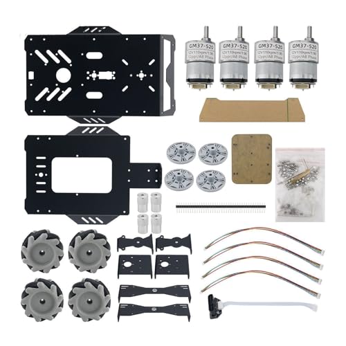 ZIBOXI V3 Mecanum Wheel Intelligence Roboter-Autorahmen, 25 kg Last mit Motor und drahtloser Steuerplatine, unvollendet(Size:A Car Encoder 1-90r) von ZIBOXI