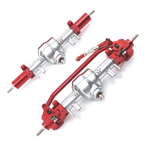 ZIBOXI Verbesserte Vorder- und Hinterachsdifferentialbaugruppe, passend for MN MN128 MN86 G500 1/12 RC-Car-Upgrade-Teile(Red 2 Front Rear) von ZIBOXI