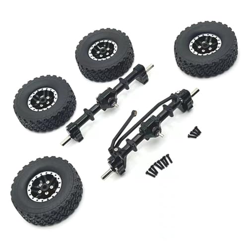 ZIBOXI Verbesserte Vorder- und Hinterachsräder for MN-Modell 1/12 MN82 LC79 MN78 D90 D91 D96 99S RC-Autoteile(Black) von ZIBOXI