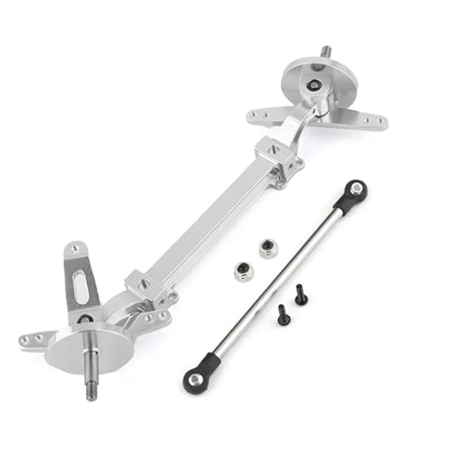 ZIBOXI Vorderachse Lenkung Link Pole Linkage Rod Keine Power Fit for Tamiya 1/14 RC LKW Traktor Auto Upgrades Teile(Silver B) von ZIBOXI