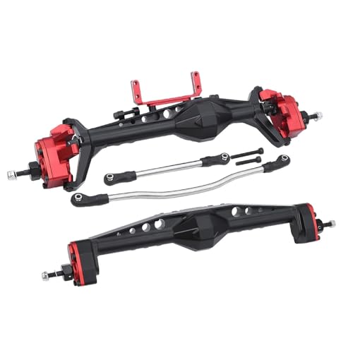 ZIBOXI Vordere Hinterachse komplett axial passend for Capra UTB10 1.9 UTB 1/10 RC Crawler Car Upgrade Teile(Red) von ZIBOXI