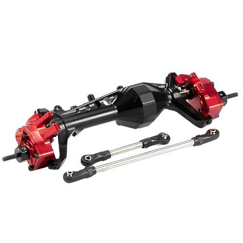 ZIBOXI Vorderer Hinterachsschutz Rc Vordere Hinterachse for 1 10 Rc Vordere Hinterachse Axial SCX10 Schwarz(Red) von ZIBOXI