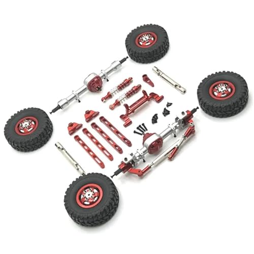 ZIBOXI Vorne Hinten Portal Achse Stoßdämpfer Lenkung Link Stange for MN MN82 LC79 MN78 1/12 RC Upgrade Teile(Red) von ZIBOXI