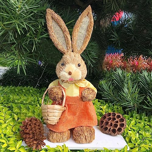 ZICHENXR Osterhase Partyzubehör Ornamente Osterstrohkaninchen Für Kinder Und Erwachsene Mit Einfachem Muster Entlastet Den Druck von ZICHENXR