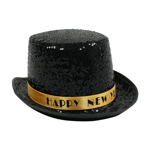 ZIDDAR Elegante Pailletten Hat Festives Event Hat Trendy Tragbares Neujahrszubehör Für Neujahrsveranstaltung Und Themenpartys von ZIDDAR