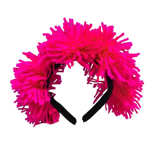 ZIDDAR Pelzige Pompoms Haarband Für Independence Days Celebration Party Stirnband Festival Haarhoop von ZIDDAR