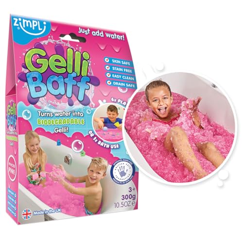 ZIMPLI KIDS LIMITED Bad-Pulver mit Lösungsmittel von Gelli Baff, Pink 300 g von Zimpli Kids