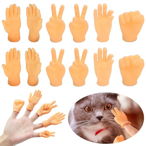 ZIOYA 18 Stück Mini Kleine Hände Fingerpuppen Mini Hände Tiny Hands Set Fingerpuppe Ldeal für Kinderspielzeug, Haustierpartys und Halloween Tricks von ZIOYA