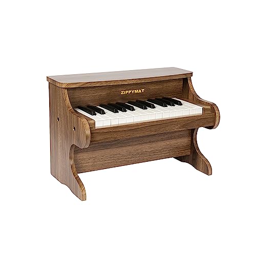 ZIPPY MAT Kinder Klavier Tastatur, 25 Tasten Digitalpiano für Kinder, Mini Musik Lerninstrument Spielzeug, Holz Klavier für Kleinkinder Mädchen Jungen von ZIPPY MAT